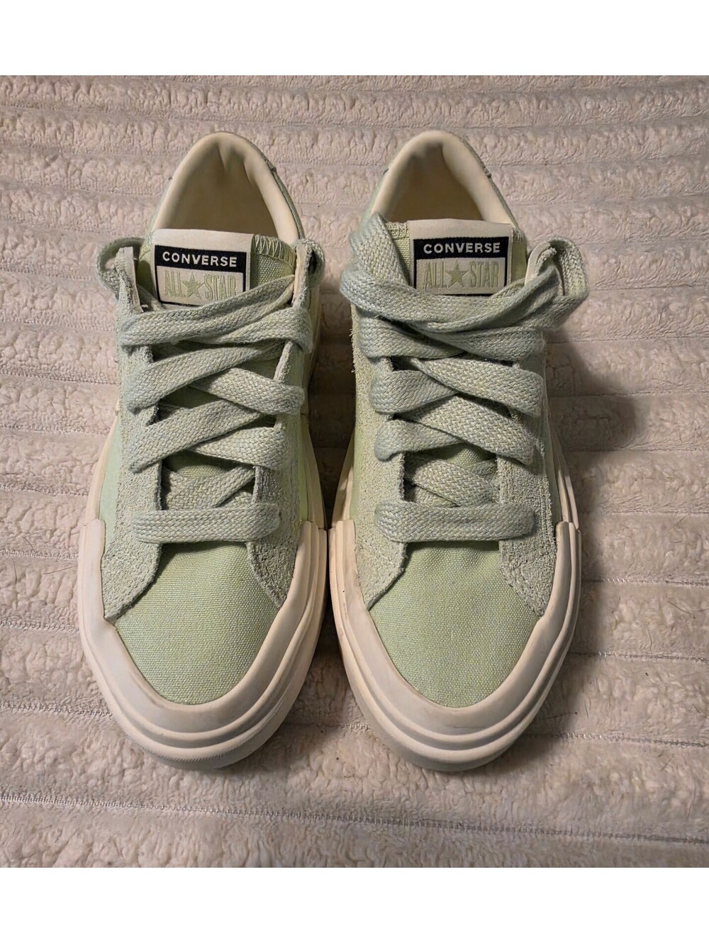Converse All Star Platform Sneakers in Mint Green Size 8